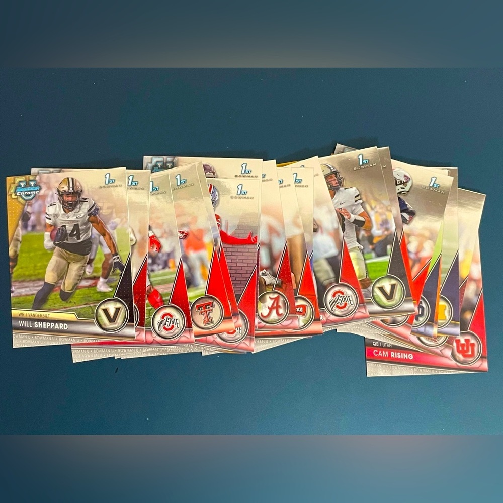 Lot of 20 1st Bowman Rookie Cards 2023 Bowman Chrome University​